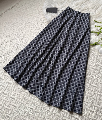 Gorgeous hig waist A-line plaid skirts