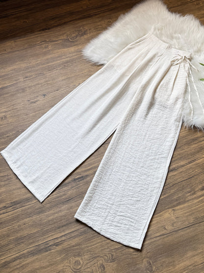 High waist linen pants