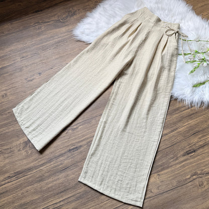 High waist linen pants
