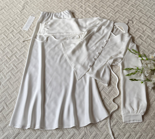 Gorgeous satin skirt-top