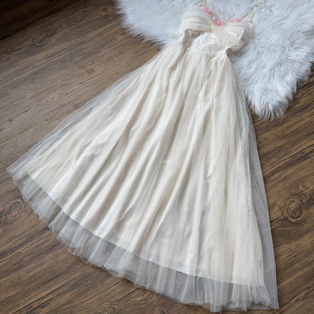 Ethereal Blossom Tulle Gown