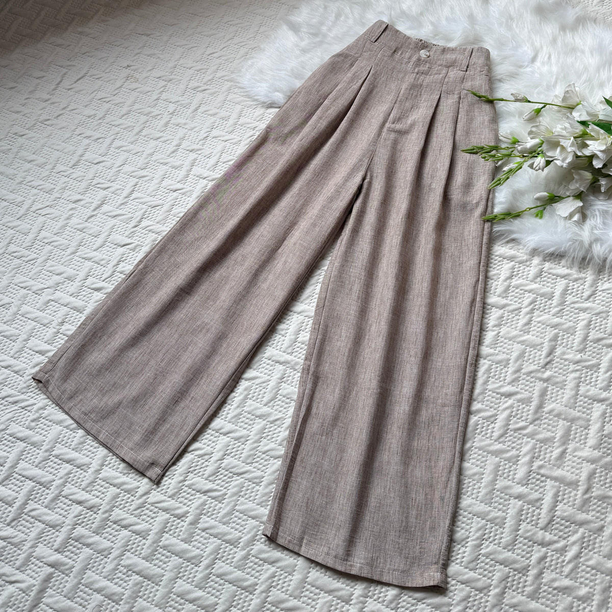 High Waist Linen Pants