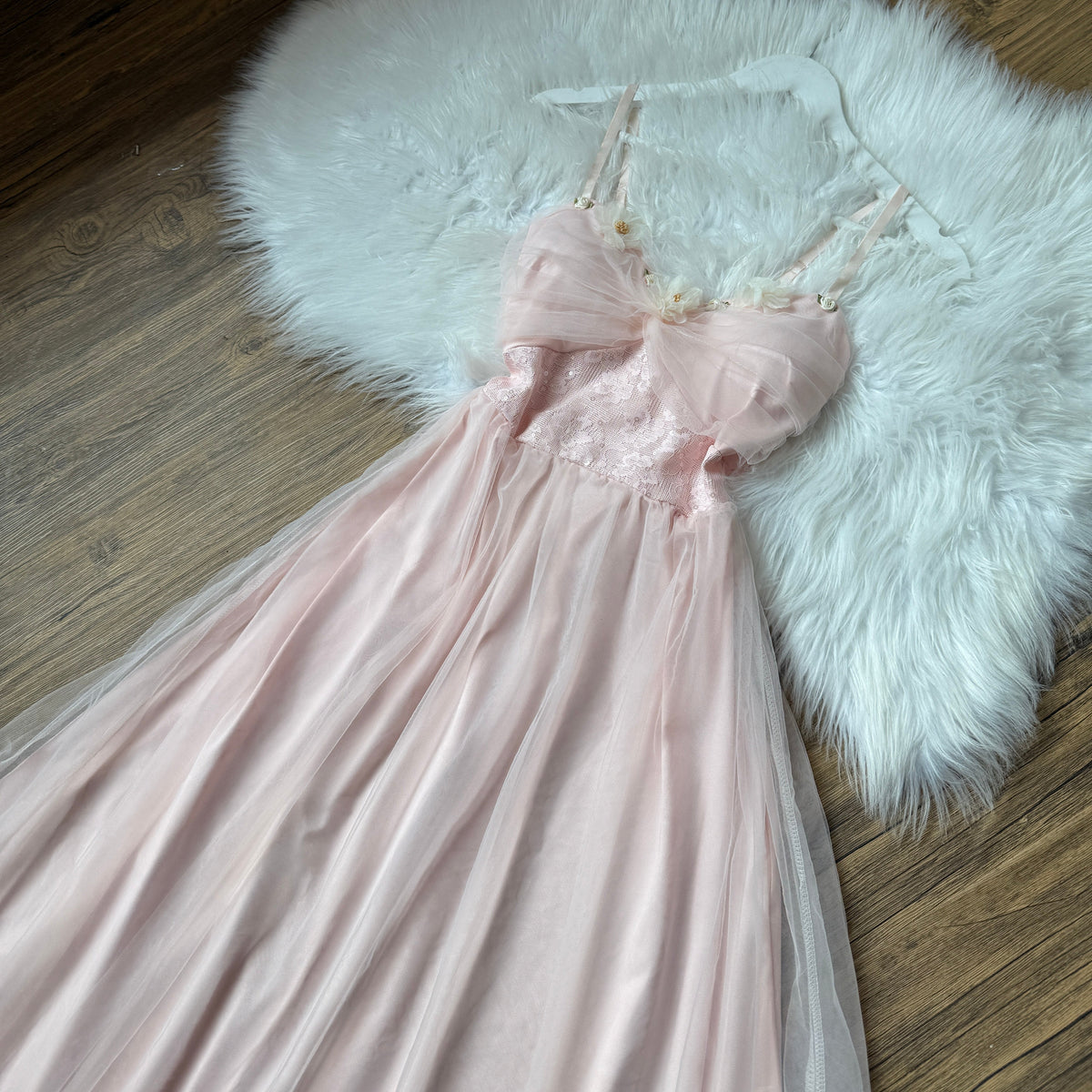 Ethereal Blossom Tulle Gown