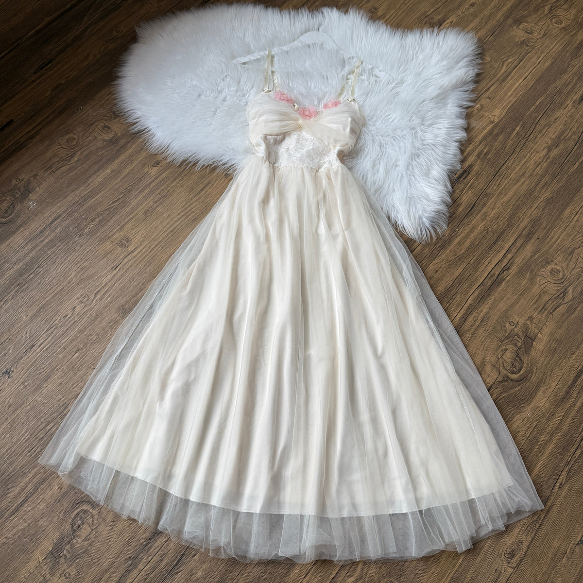 Ethereal Blossom Tulle Gown