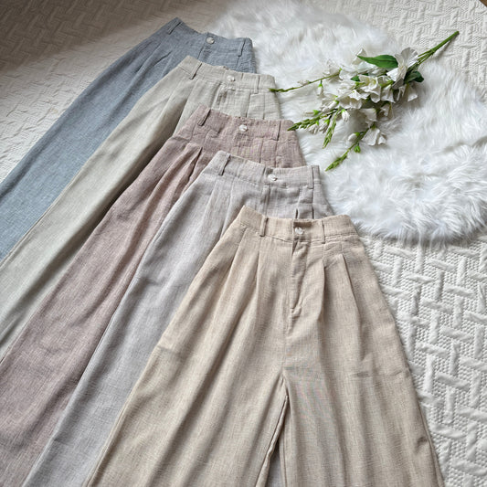 High Waist Linen Pants